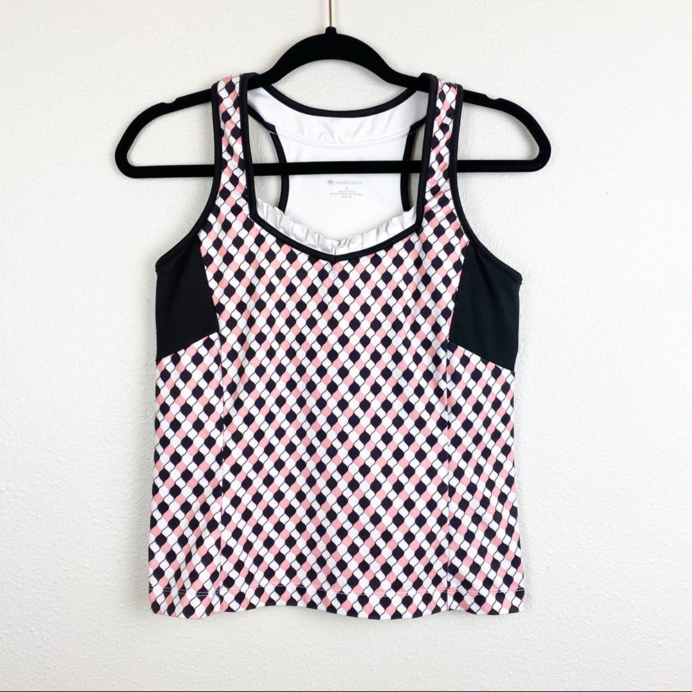 💕Wimbledon Workout Racerback Tank Women’s Ruffle